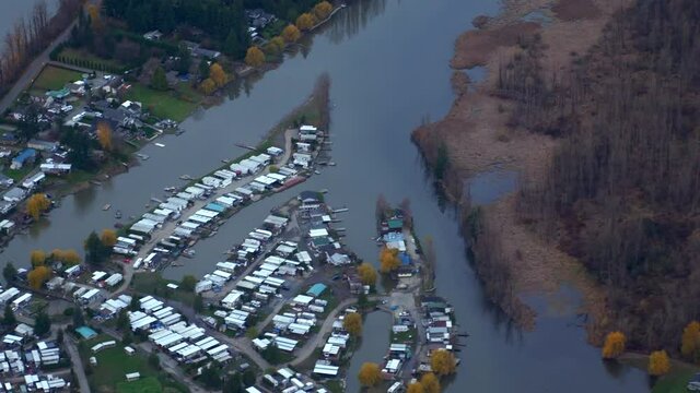 Flooded Trailer Park, British Columbia's Catastrophic Floods AERIAL