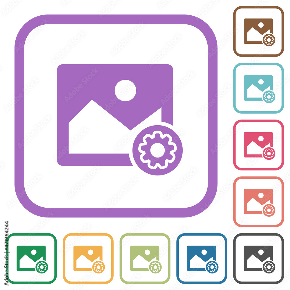 Poster image settings simple icons