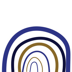 background Rainbow Abstract Shapes Hand Drawn