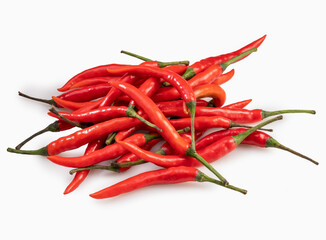 Red Chili pepper on on white background, Red pepper on white background.