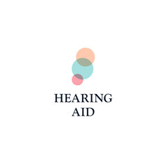 Hearing Aid logo concept, ear assistance, abstract vector logotype.
