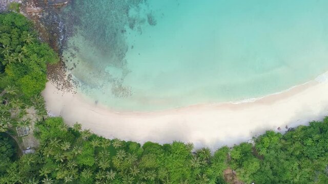 Amazing beach Aerial view of Tropical beach sea in the beautiful Phuket island Located at Freedom beach Phuket Thailand Phuket island is destination tourist to travel