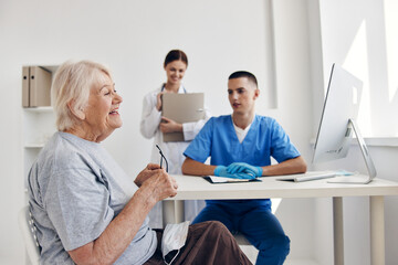 elderly patient hospital examination health care