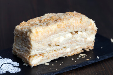 puff pastry sweet cake ready to eat during dessert