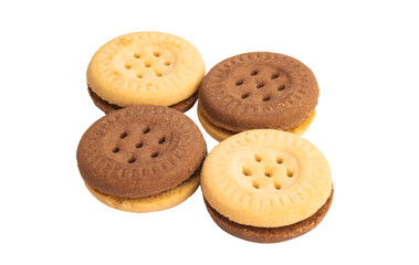 sandwich cookies isolated