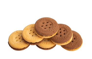 sandwich cookies isolated