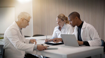 Obraz premium doctor on a work meeting in a meeting room in a hospital