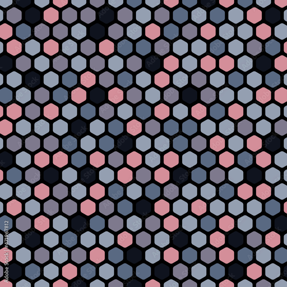 Poster abstract hexagonal pattern design overlapping design artwork decorative. cover style of minimal back