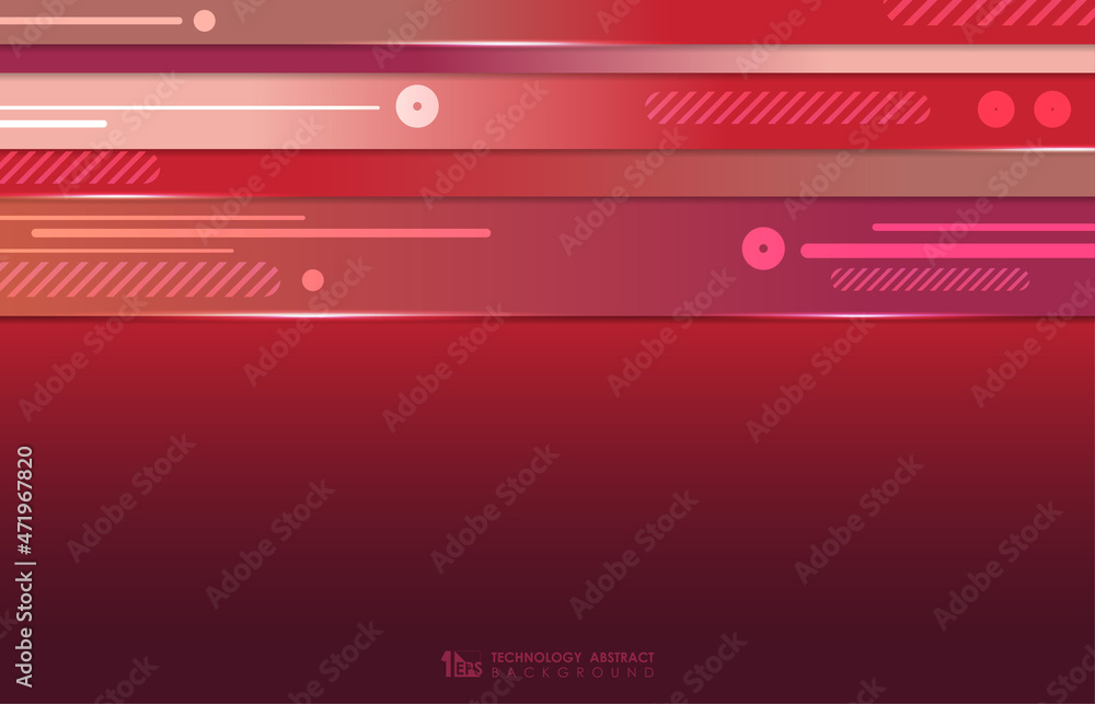 Poster abstract red geometric template style artwork. overlapping for geometric red gradient background. il