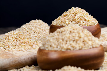 raw bulgur porridge that is not cooking