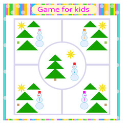 Education logic game for kids. Connect the details and geometric shapes. Preschool worksheet activity. 