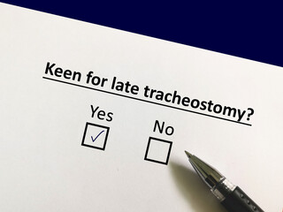 Questionnaire about surgery