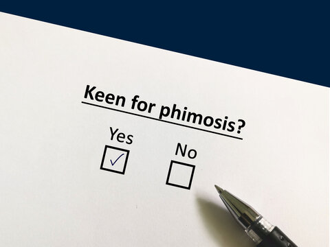 One person is answering question about surgery. The person is keen for phimosis.
