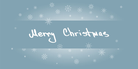 Merry Christmas. Happy New Year. The inscription with delicate openwork snowflakes. Christmas background, snow, banner design, postcards.