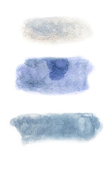 Blue spots in watercolor