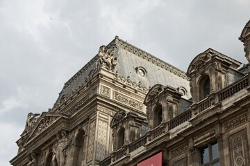detail of the facade of a building