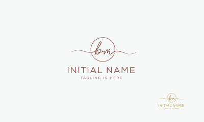 BM MB Signature initial logo template vector