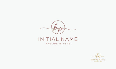 BP PB Signature initial logo template vector