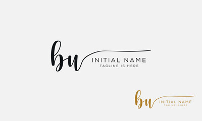 BU UB Signature initial logo template vector