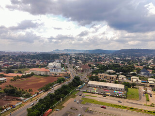 An aerial view of the city of Enugu
