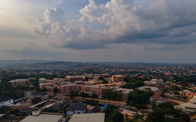 An aerial view of the city of Enugu
