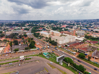 Fototapeta na wymiar An aerial view of the city of Enugu 
