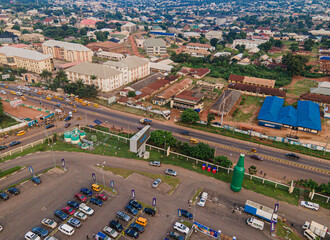 An aerial view of the city of Enugu
