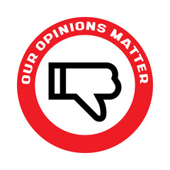 dislike sign with slogan concept of cancellation of dislikes in social media and community users protest