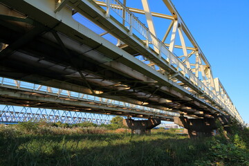 荒川に架かる鉄道橋