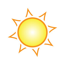 stylized cartoon sun element