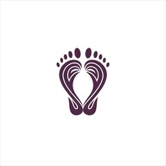 SOLE OF FOOT LOGO VECTOR TEMPLATE ABSTRACT