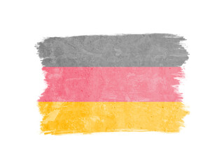 ドライブラシでペイントしたドイツ国旗のシンボルアイコンイラスト