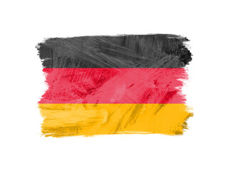 Obraz premium ドライブラシでペイントしたドイツ国旗のシンボルアイコンイラスト