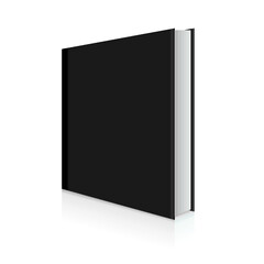 Black blank book cover 