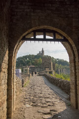 Fototapeta na wymiar Tsarevets fortress at the entrance gate, Veliko Tarnovo, Bulgaria
