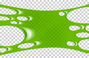 Fototapeta premium Stretched green sticky slime