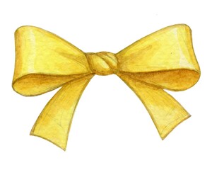 Watercolor gift bow