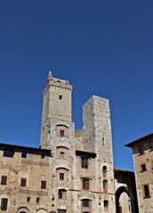 Fototapeta na wymiar Italy, Tuscany: View of Saint Gimignano Tower.