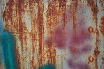 Colorful ructic metal texture, distressed surface