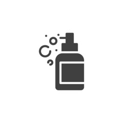Liquid soap dispenser vector icon