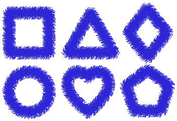 geometric shapes heart, polygon made of Christmas tinsel, look festive and bright 