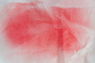 foam paper for packaging  painted with colored spray paint red