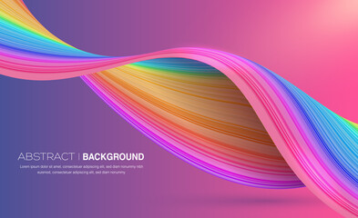 Modern colorful flow abstract background Premium Vector