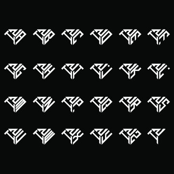 IZA to IZZ letter logo creative design, Multiple triple letter logo design