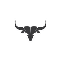 Fototapeta premium bull head horn icon template