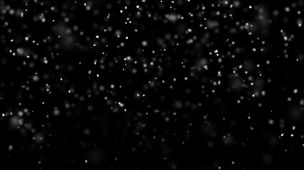 Falling large fluffy snowflakes 3D render