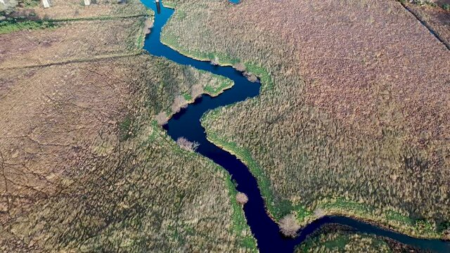 Aerial view of the Owencarrow Railway Viaduct by Creeslough in County Donegal - Ireland