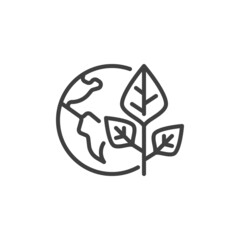 Eco friendly line icon