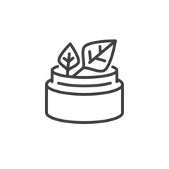 Organic cosmetics line icon