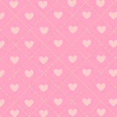 Pink Love Lattice Girly Background.